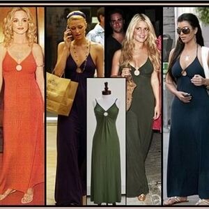 Michelle Jonas Keyhole O Ring halter Maxi Dress in Black